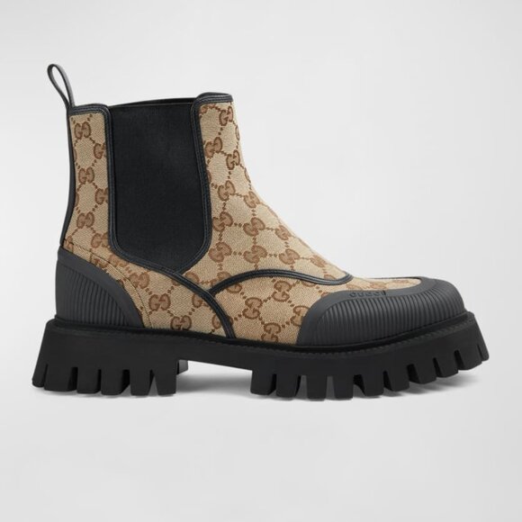 NIB Gucci Novo GG canvas slip on boots G 11 US 12 - Picture 1 of 9